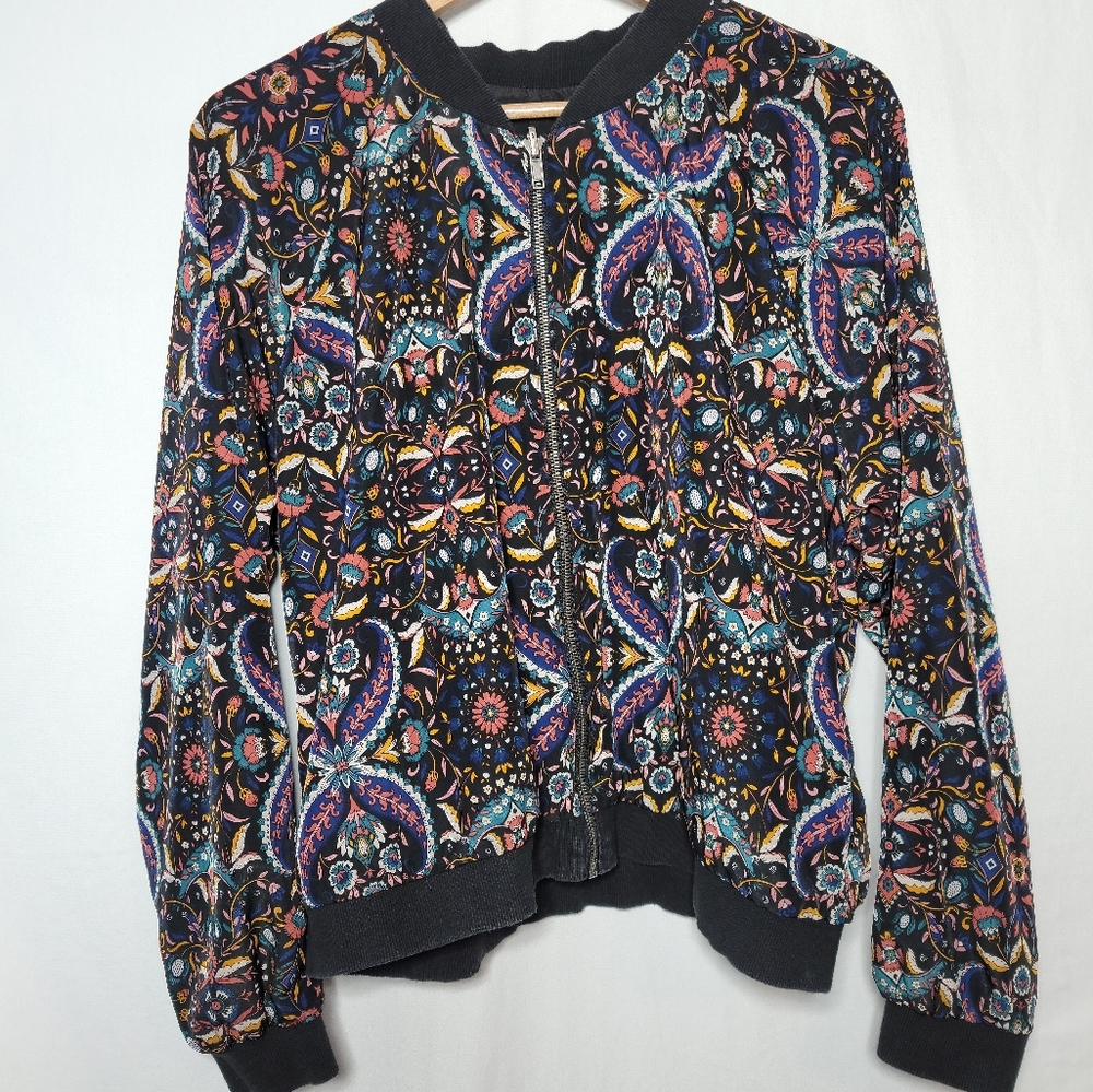 Merona Reversible Lightweight Bomber Zipup Jacket